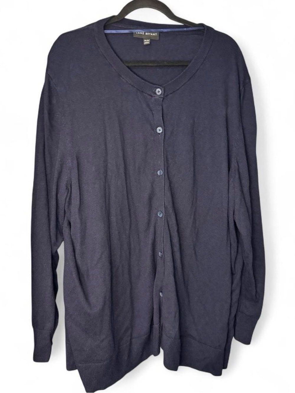 Lane Bryant Dark Navy Button-Front Cardigan Sweater
